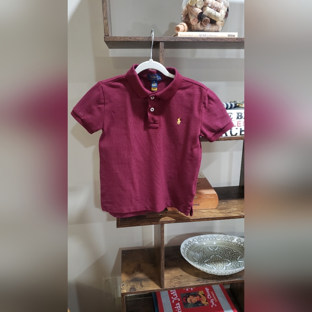Polo Ralph Lauren Boys Size 6 Burgundy Shirt